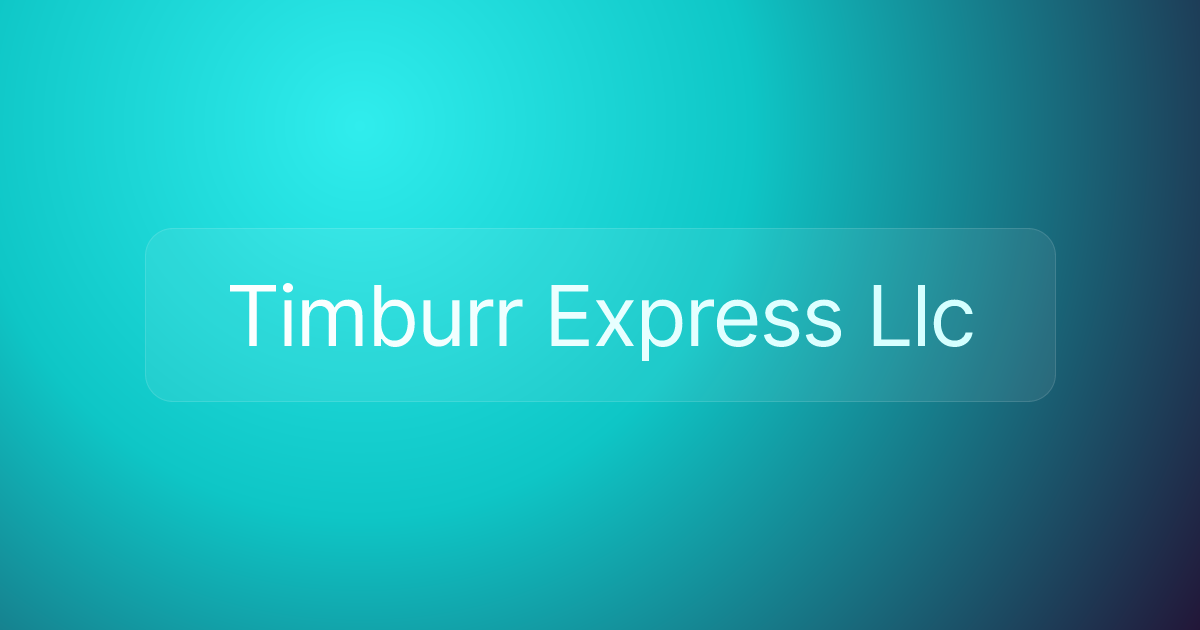 Timburr Express Llc
