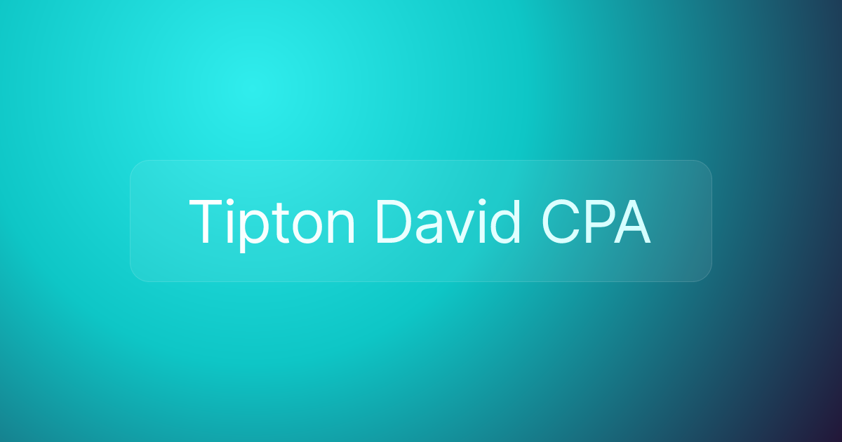 Tipton David CPA