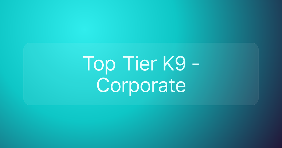 Top Tier K9 - Corporate