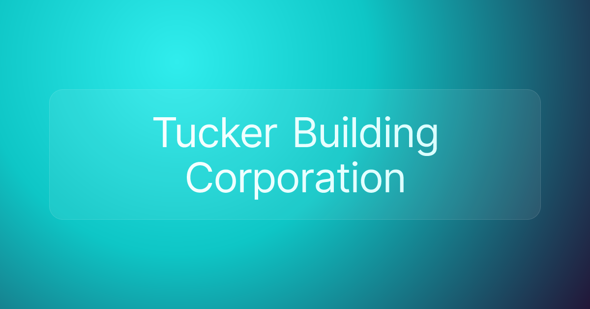 Tucker Building Corporation