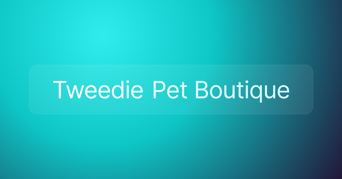 Tweedie Pet Boutique