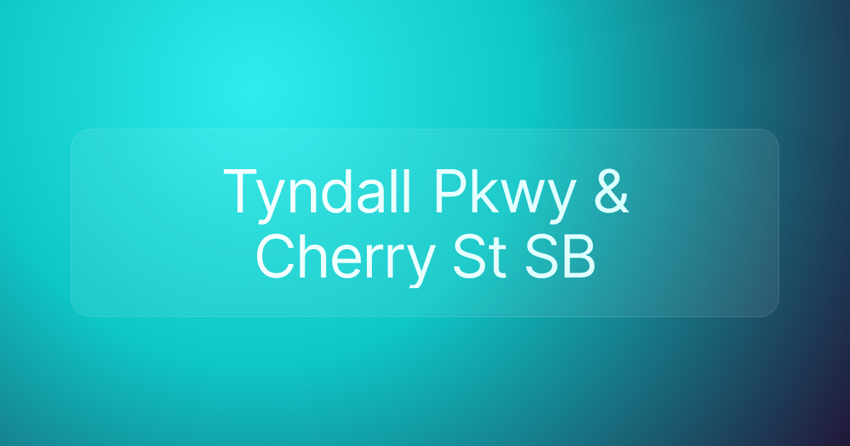 Tyndall Pkwy & Cherry St SB