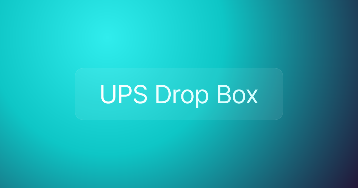 UPS Drop Box