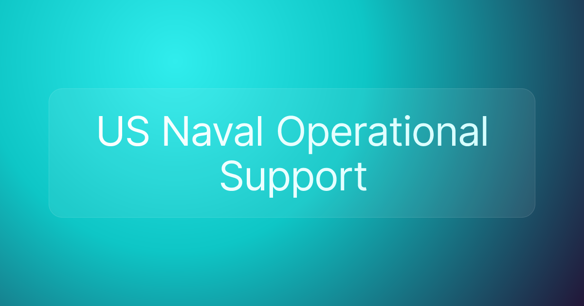US Naval Operational Support