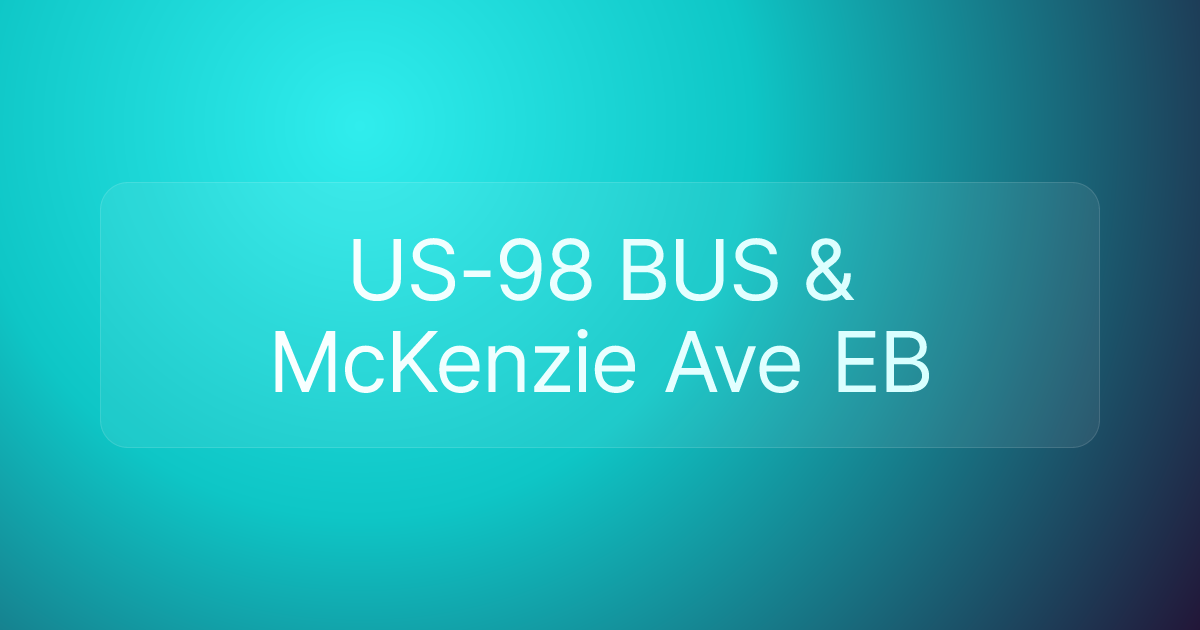 US-98 BUS & McKenzie Ave EB