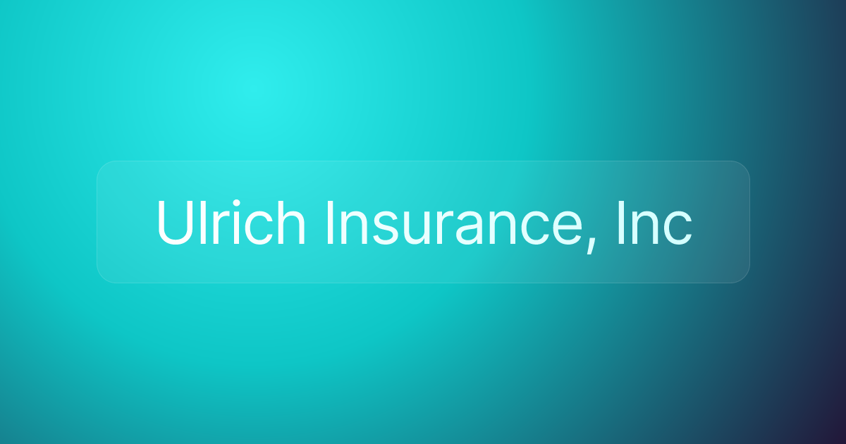 Ulrich Insurance, Inc