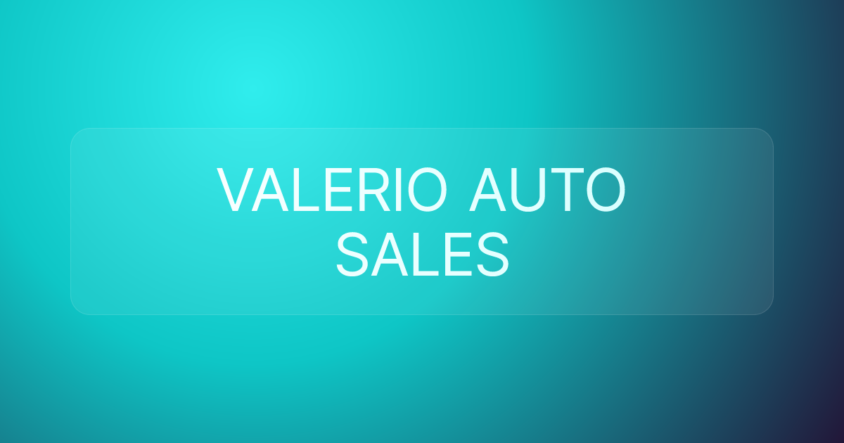 VALERIO AUTO SALES