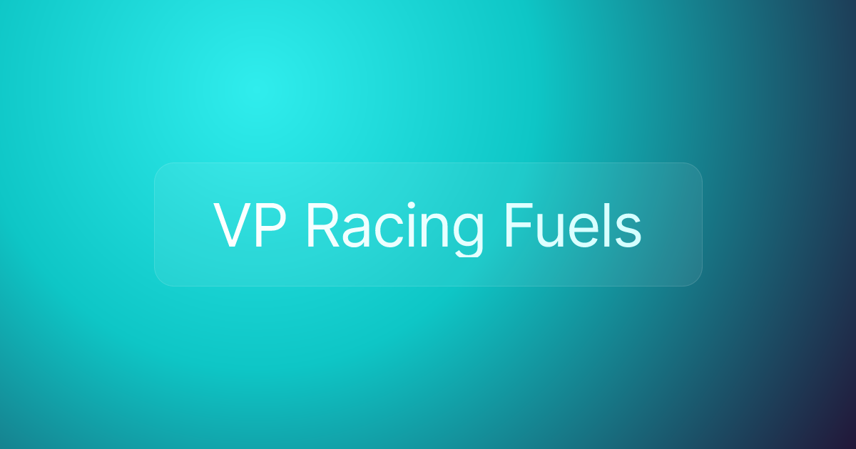 VP Racing Fuels