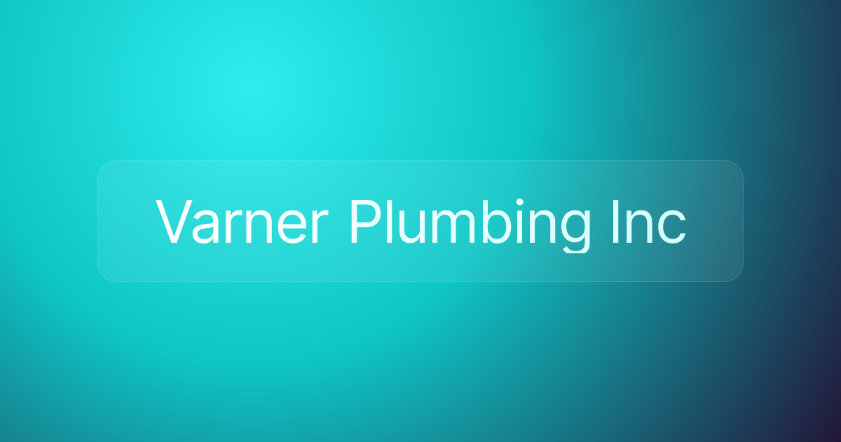 Varner Plumbing Inc