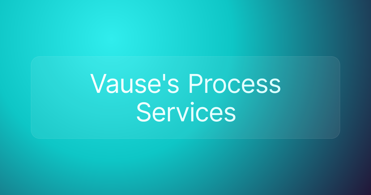 Vause's Process Services