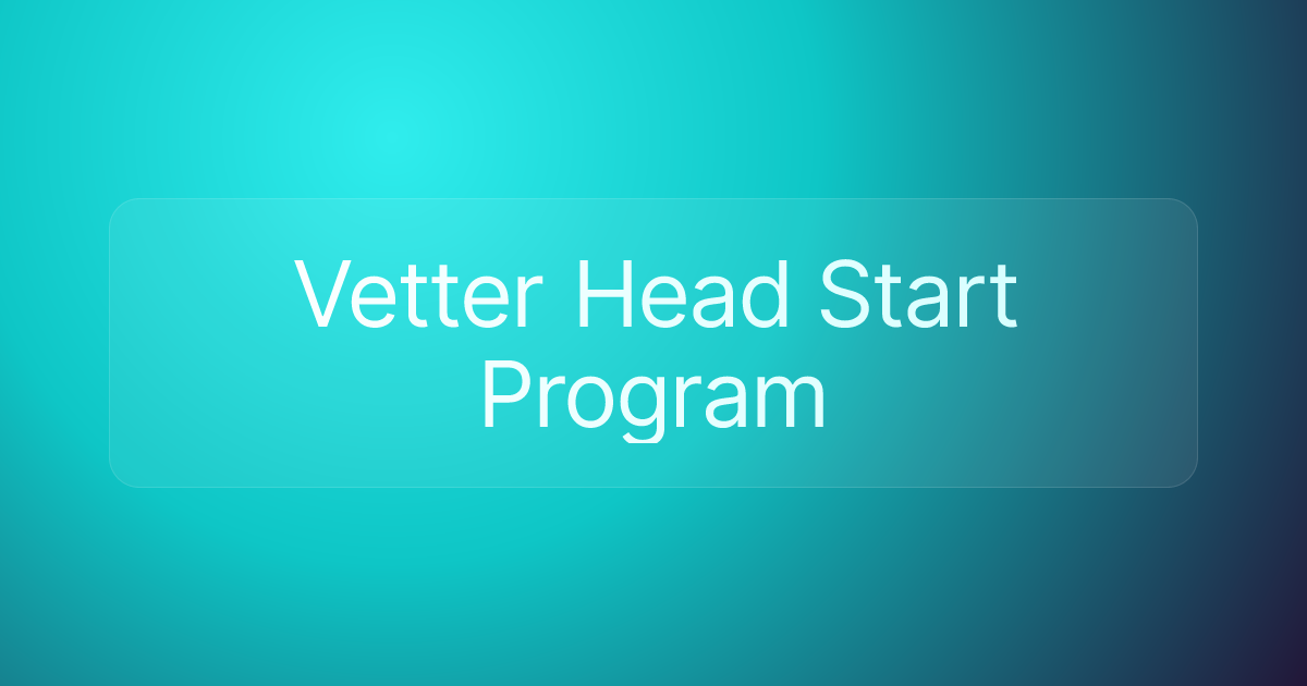 Vetter Head Start Program