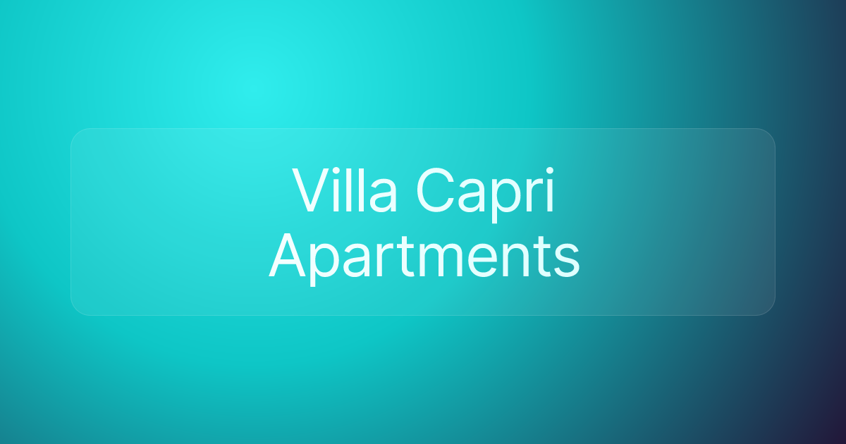 Villa Capri Apartments