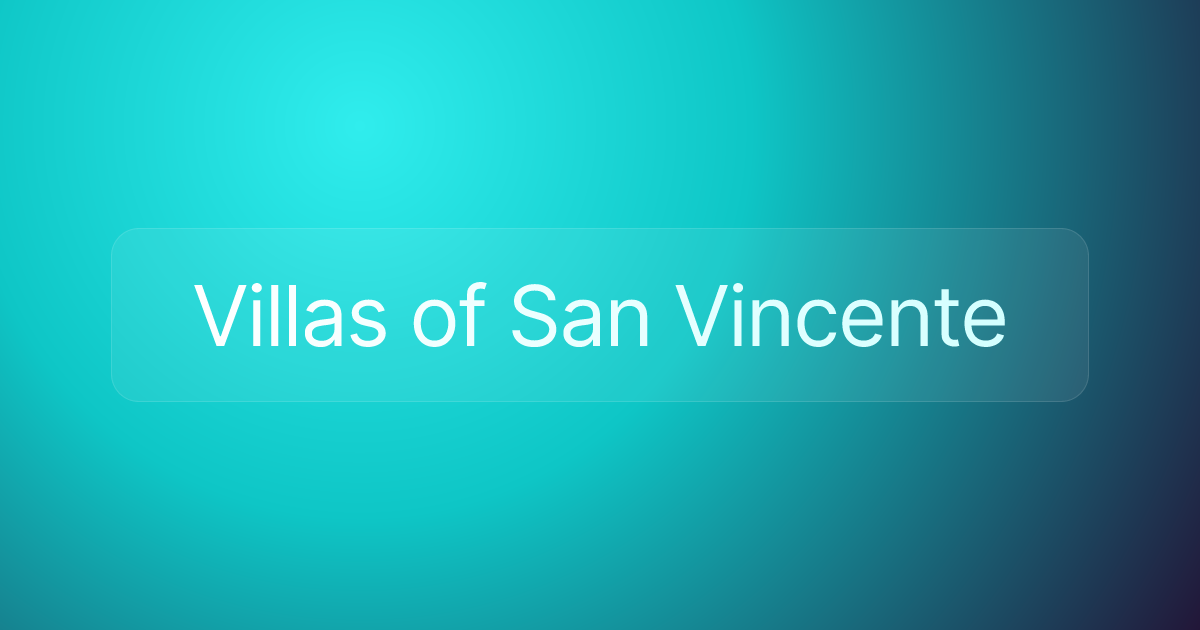 Villas of San Vincente