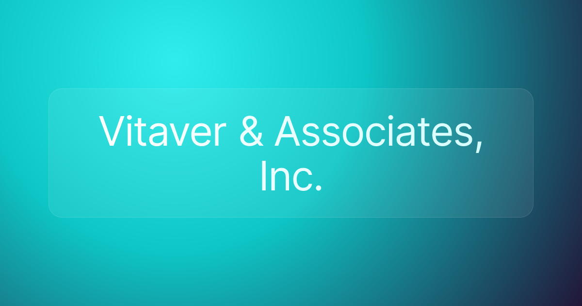 Vitaver & Associates, Inc.