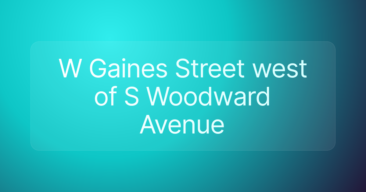 W Gaines Street west of S Woodward Avenue