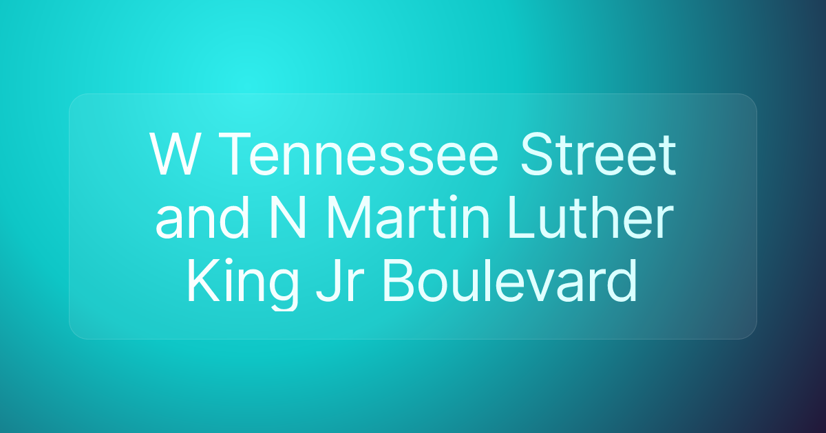 W Tennessee Street and N Martin Luther King Jr Boulevard