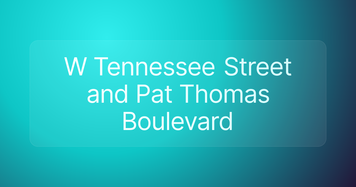 W Tennessee Street and Pat Thomas Boulevard