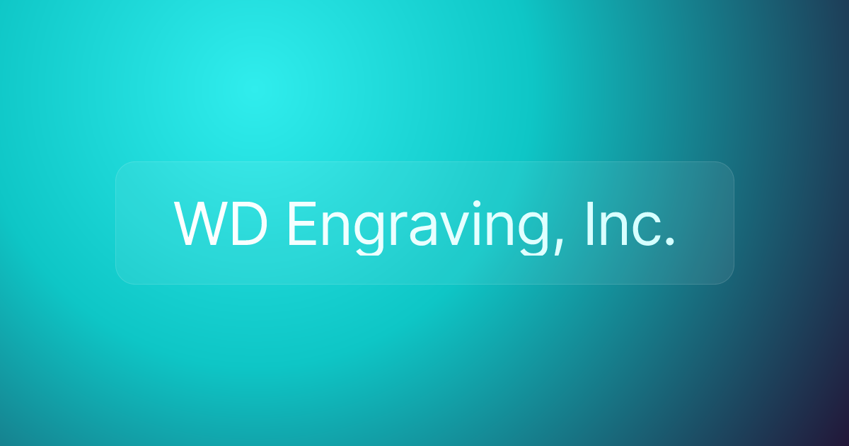 WD Engraving, Inc.