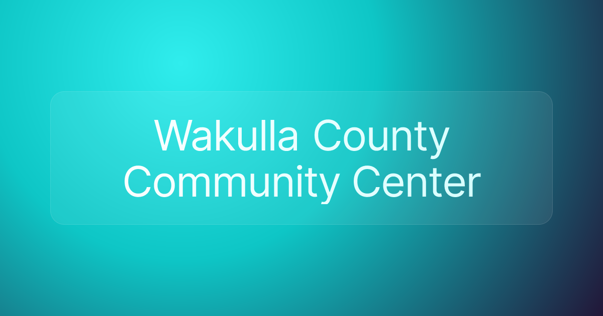 Wakulla County Community Center