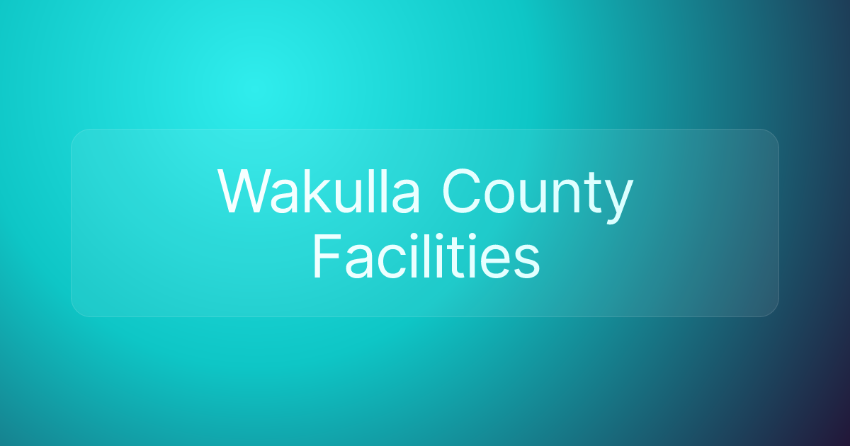 Wakulla County Facilities