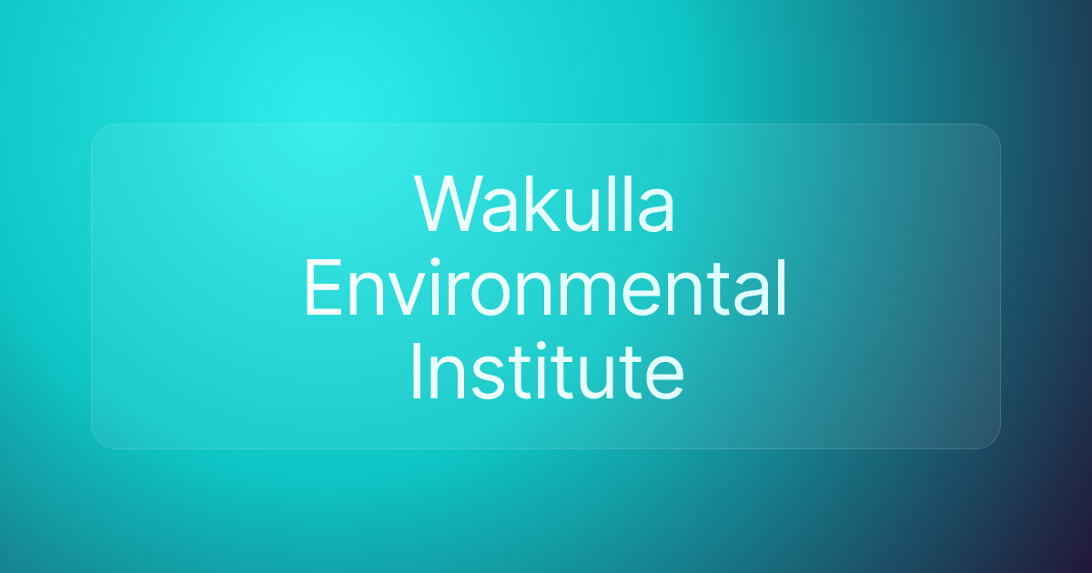 Wakulla Environmental Institute
