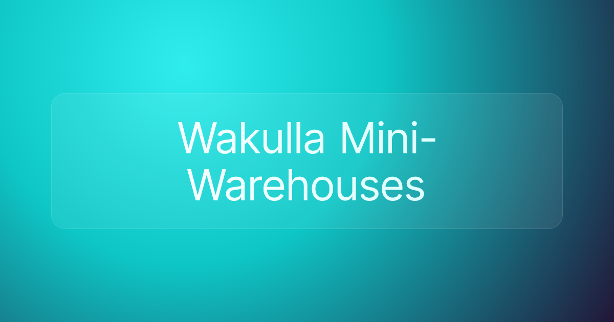 Wakulla Mini-Warehouses