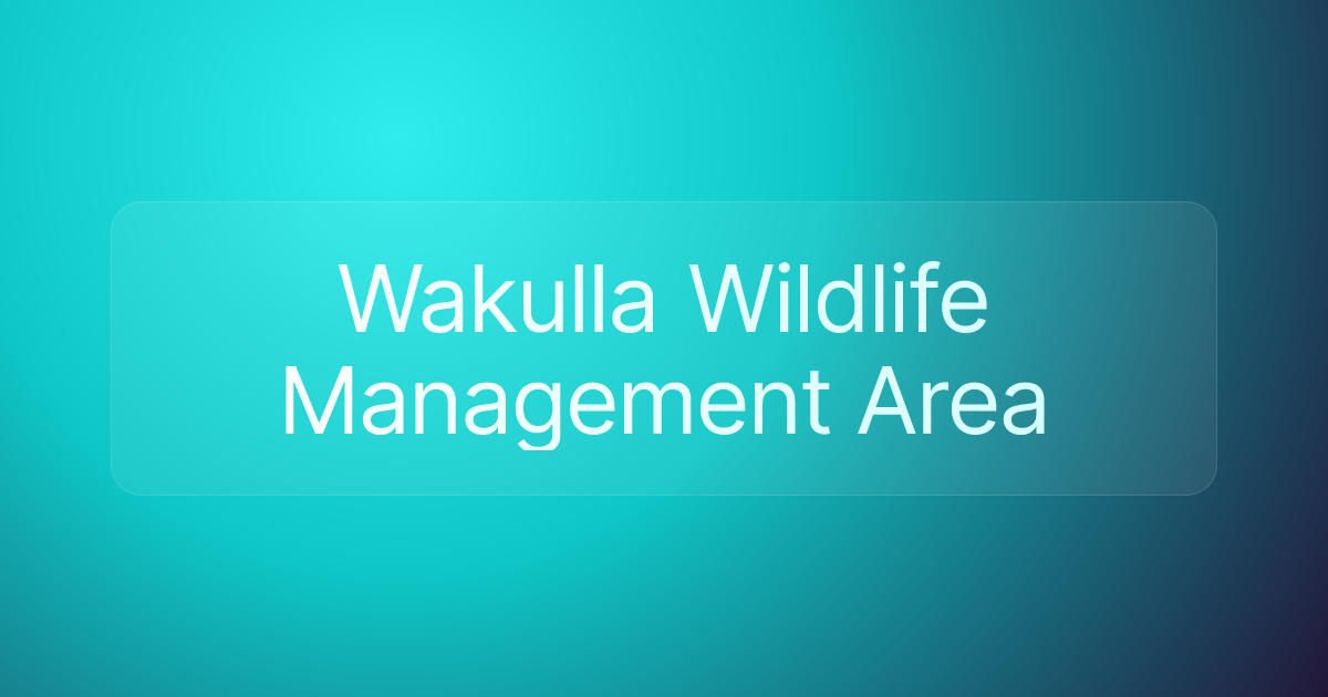 Wakulla Wildlife Management Area