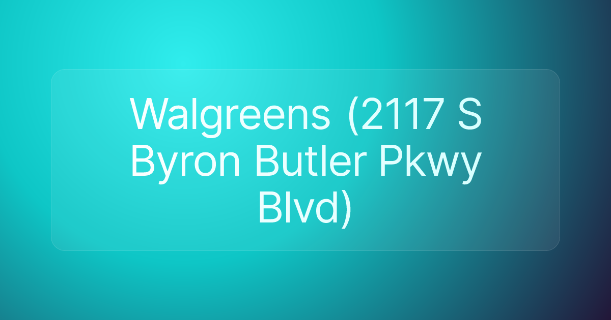 Walgreens (2117 S Byron Butler Pkwy Blvd)