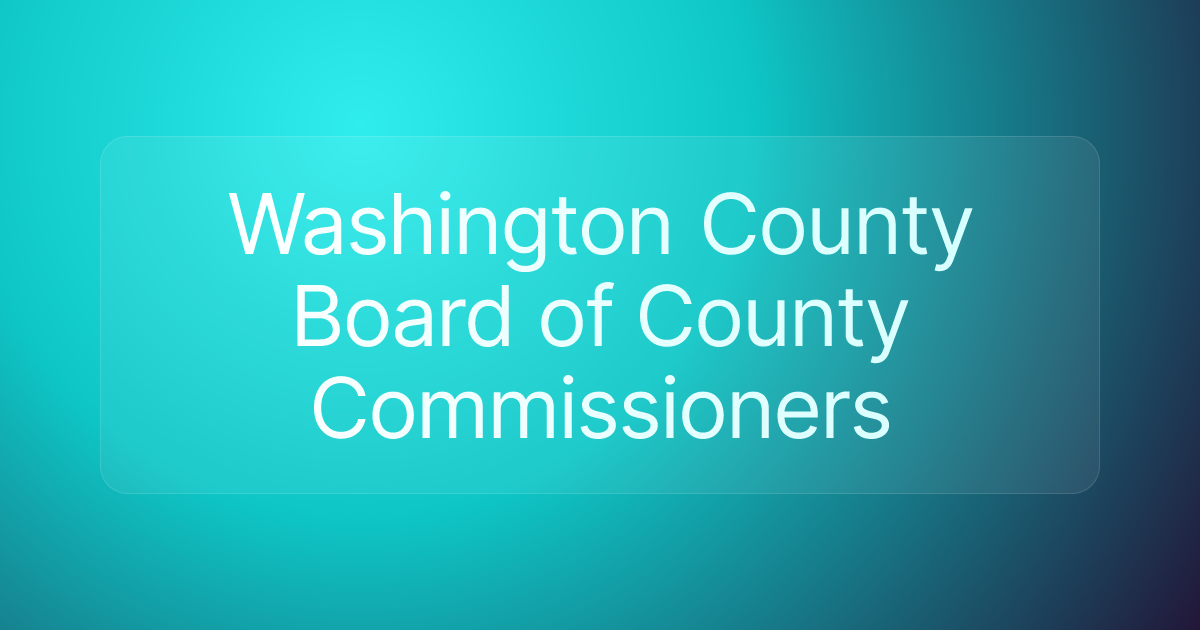 Washington County Board of County Commissioners