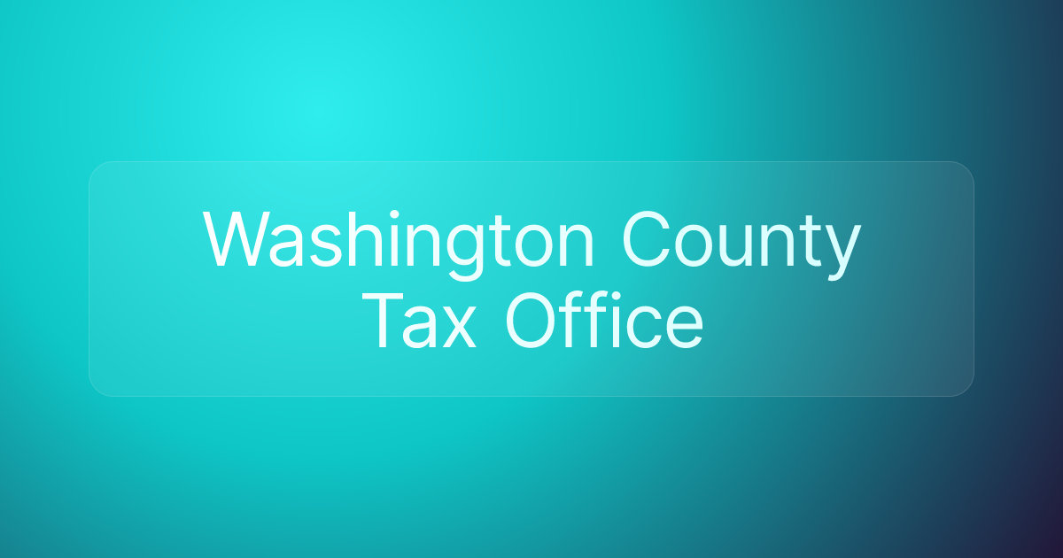 Washington County Tax Office