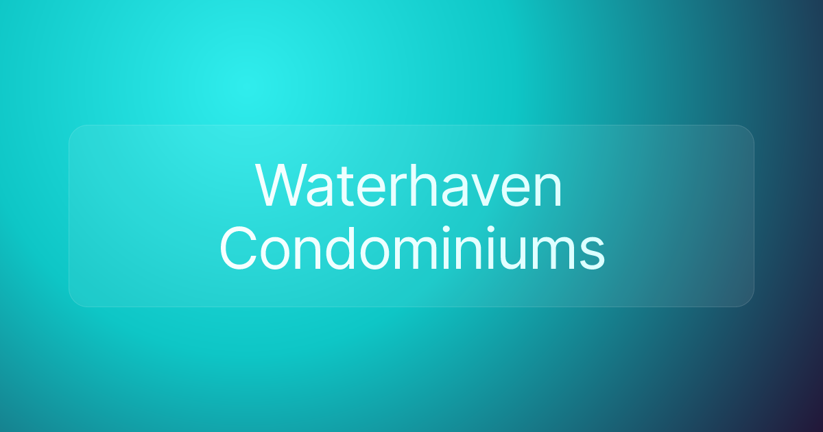 Waterhaven Condominiums