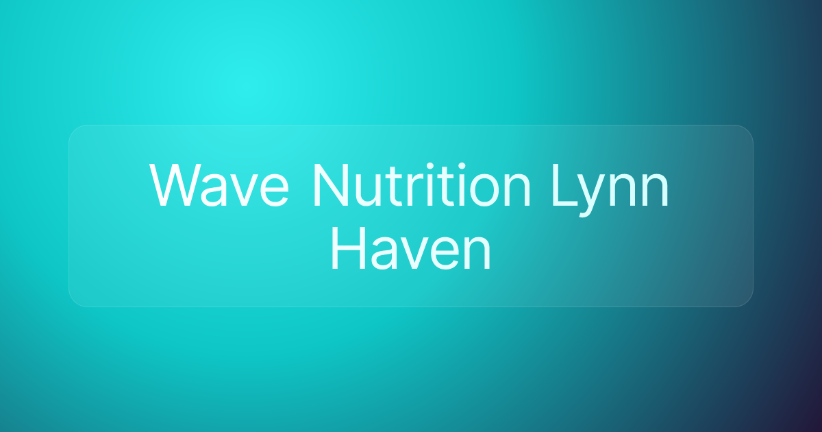 Wave Nutrition Lynn Haven