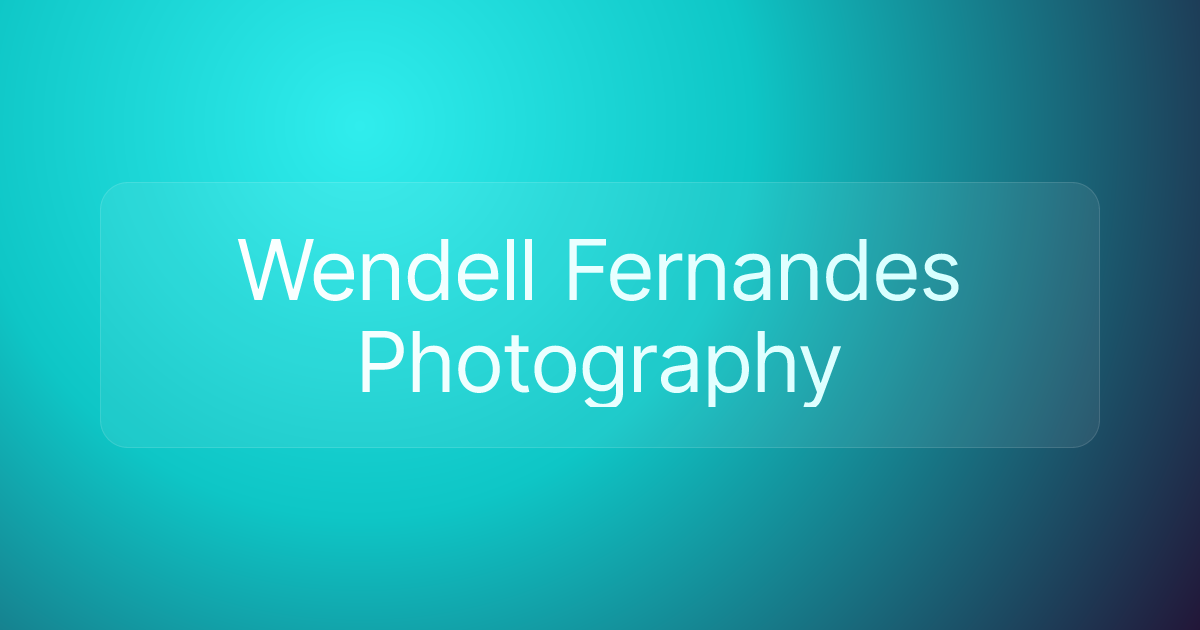 Wendell Fernandes Photography