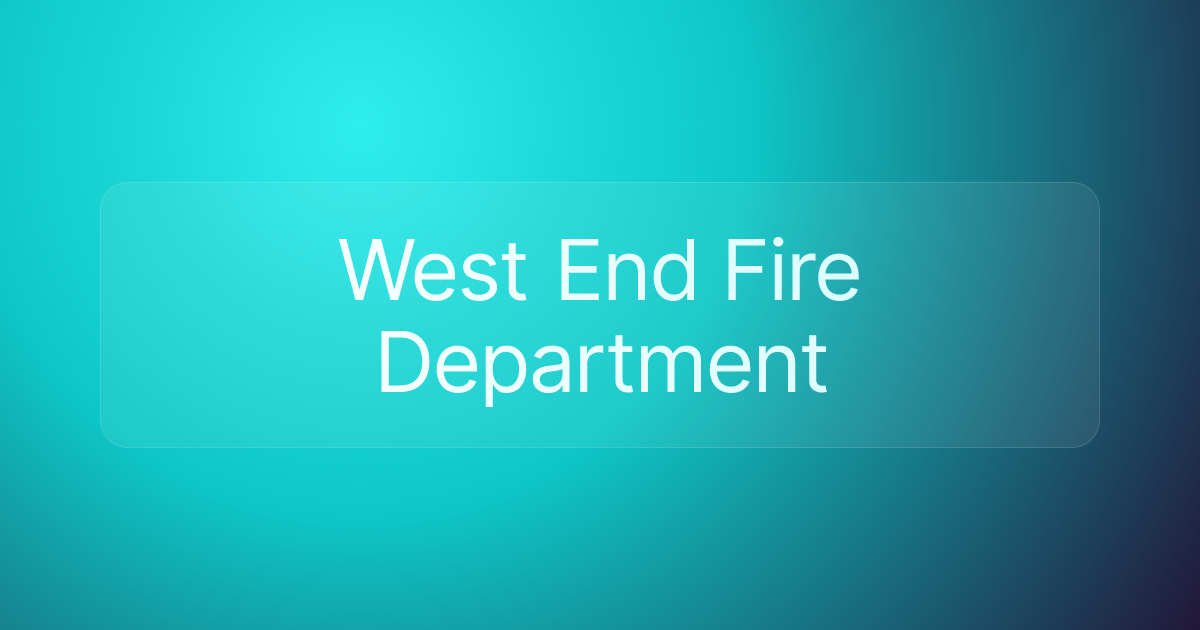 West End Fire Department