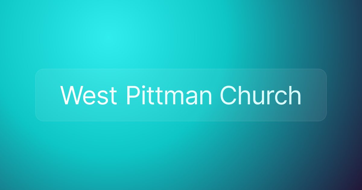 West Pittman Church