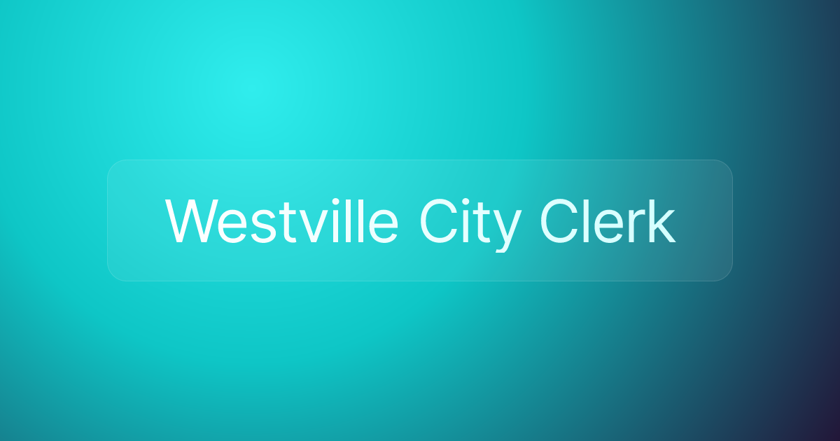 Westville City Clerk