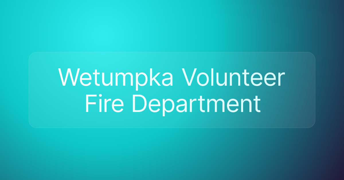 Wetumpka Volunteer Fire Department