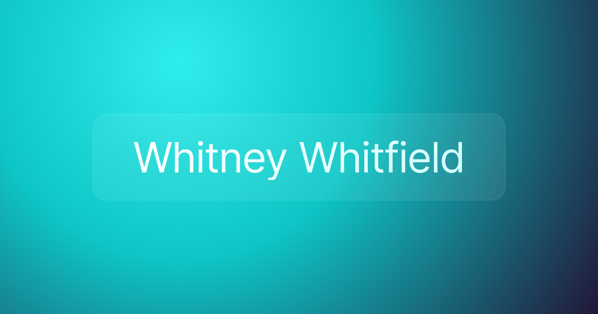 Whitney Whitfield