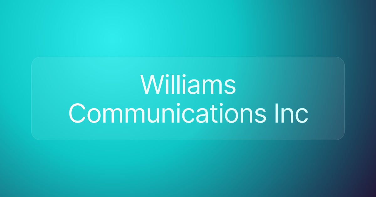 Williams Communications Inc