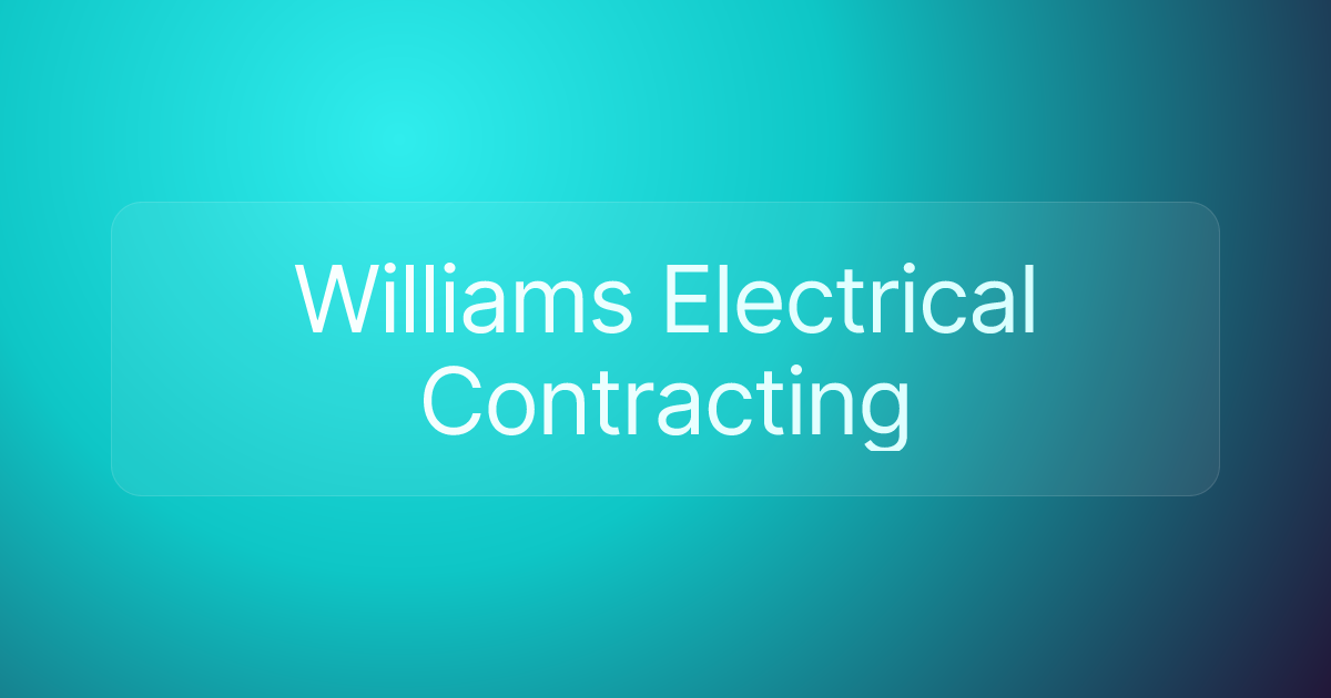 Williams Electrical Contracting