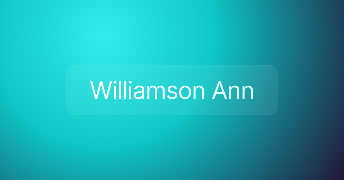 Williamson Ann