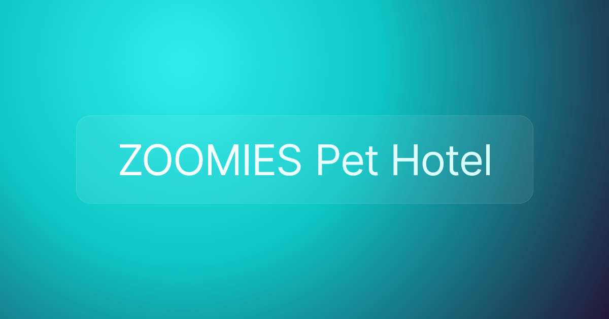 ZOOMIES Pet Hotel