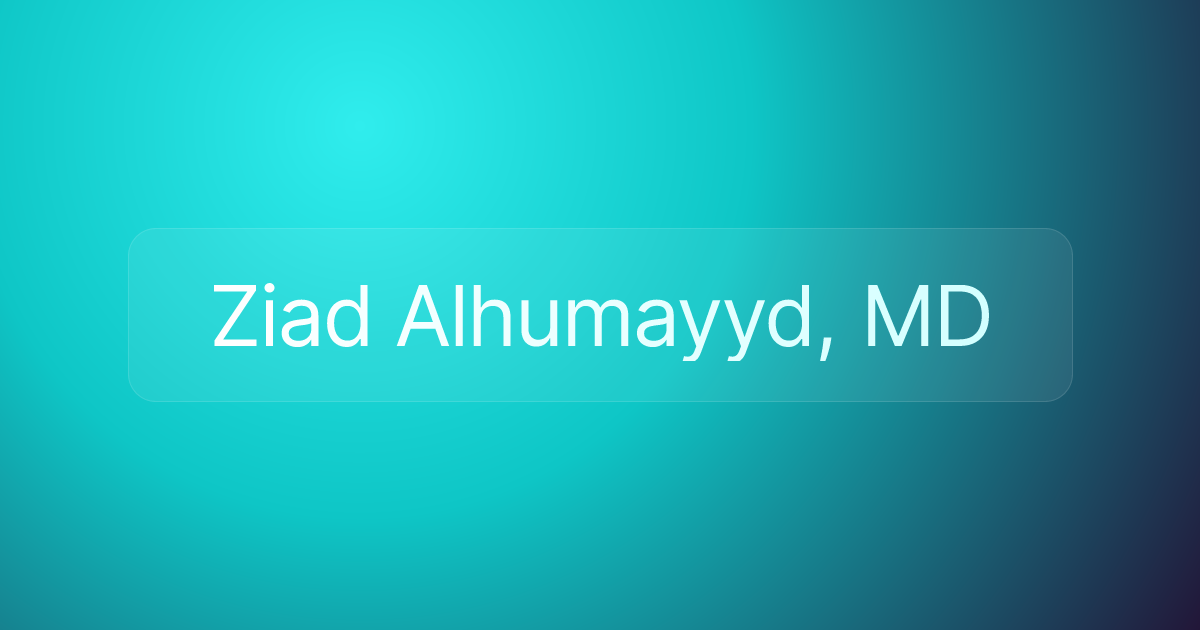 Ziad Alhumayyd, MD