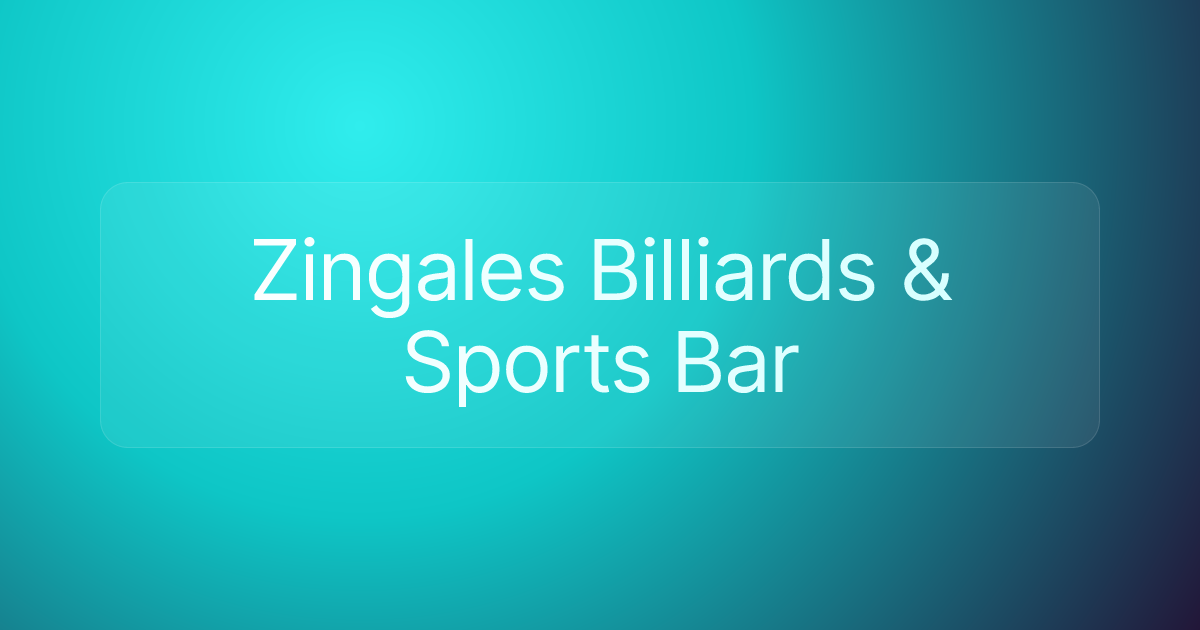 Zingales Billiards & Sports Bar