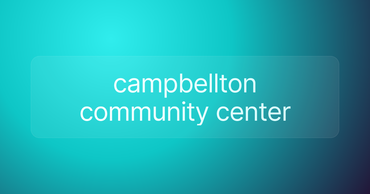 campbellton community center