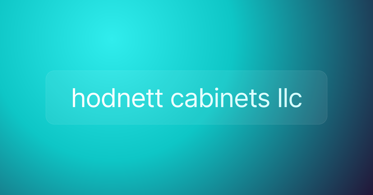 hodnett cabinets llc