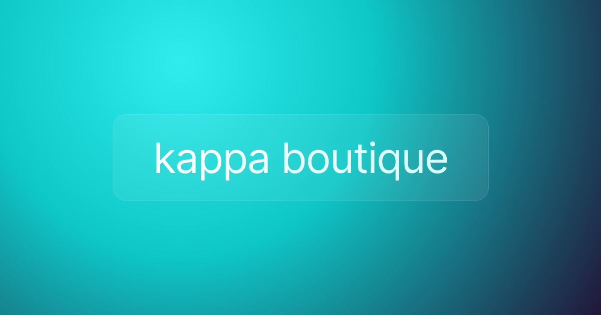 kappa boutique